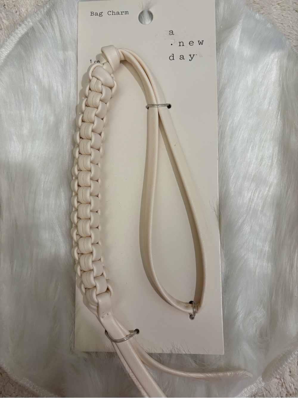 Cream Braided Bag Charm by A New Day